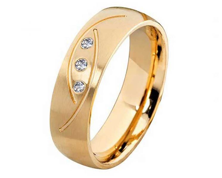 Preview: Damenring Edelstahl DE106 mit Zirkonias