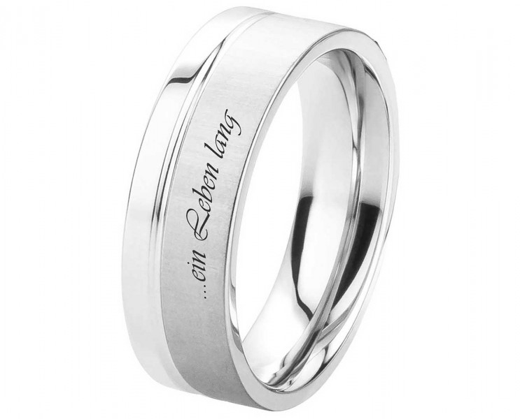 Herrenring Edelstahl HE135 mit Außengravur