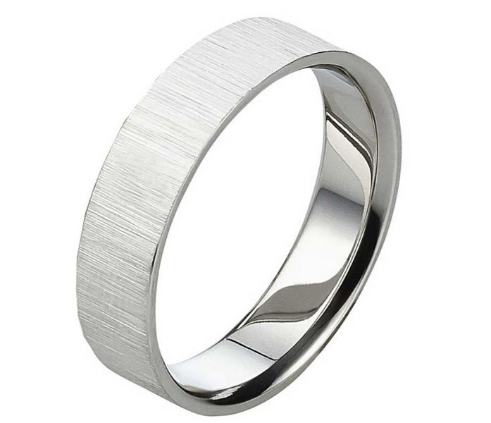 Preview: Herrenring Edelstahl AB1007 ohne Stein mit gratis Gravur