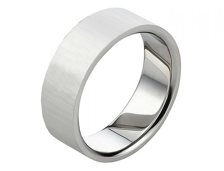 Herrenring Edelstahl AB1011 ohne Stein mit Gravur