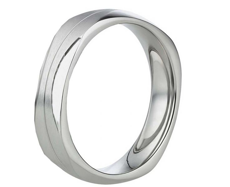 Preview: Herrenring Edelstahl AB827 ohne Stein