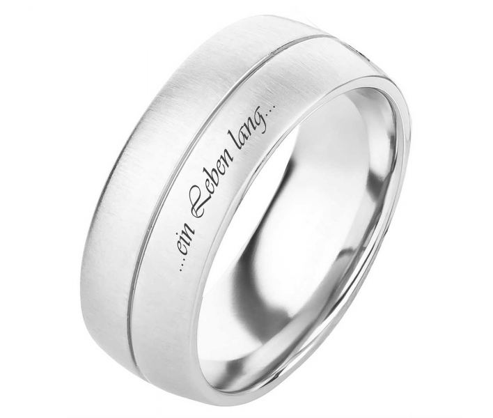 Preview: Herrenring Edelstahl HE082 mit Individuelle Außengravur