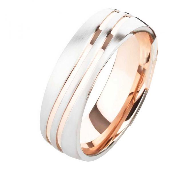 Moderner Herrenring E128 mit Gravur