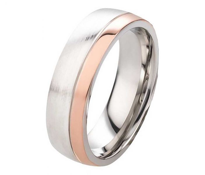 Preview: Herrenring Edelstahl HE042 mit Beschichtung und gratis Gravur