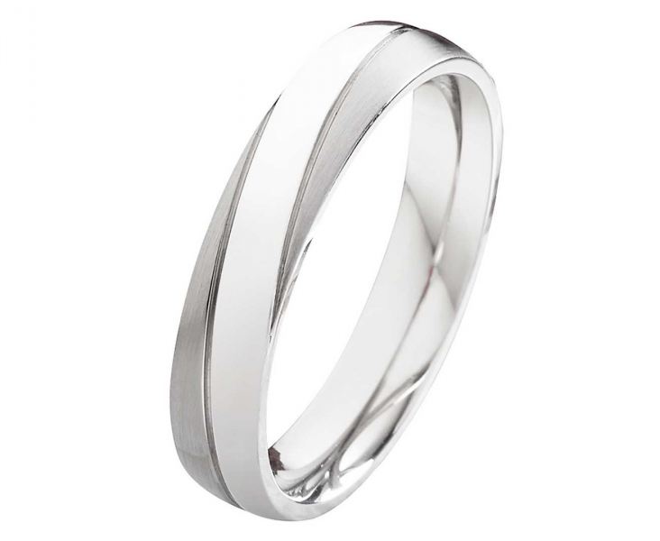 Preview: Herrenring Edelstahl HE181 ohne Stein mit gratis Gravur