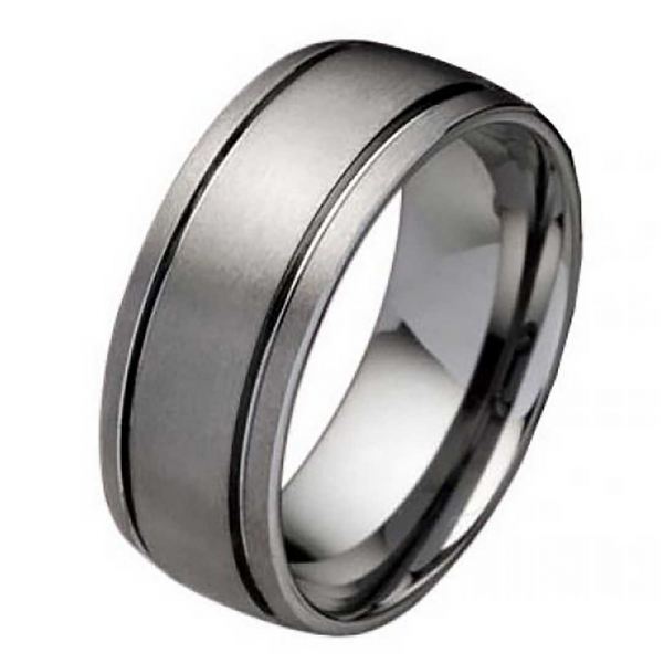 Preview: Herren Wolframringe PW112 mit Gravur