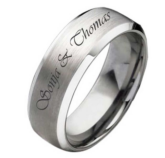 Preview: Schöner Herrenring W114 und Gravur