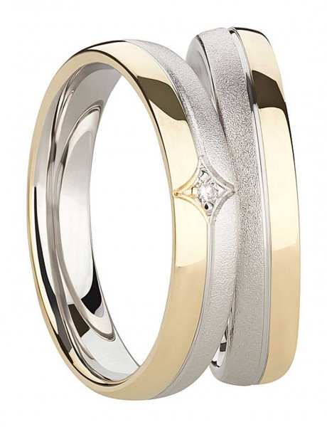 Partnerringe Silberringe SR1276-SR1277 mit Diamanten