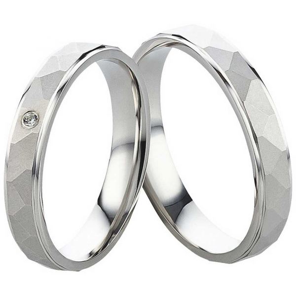 Preview: Partnerringe aus Silber mit Zirkonia SR206-SR207