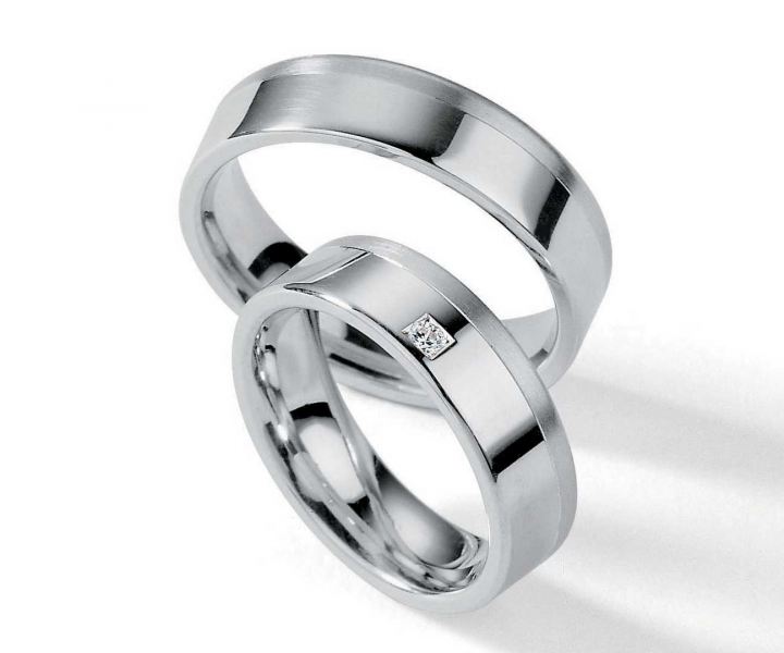 Preview: Moderne Trauringe Silber 55/01110-060