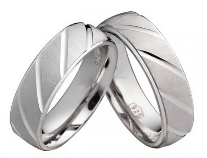 Rings-and-More Partnerringe Silberringe PS812 ohne Stein in 6mm breite