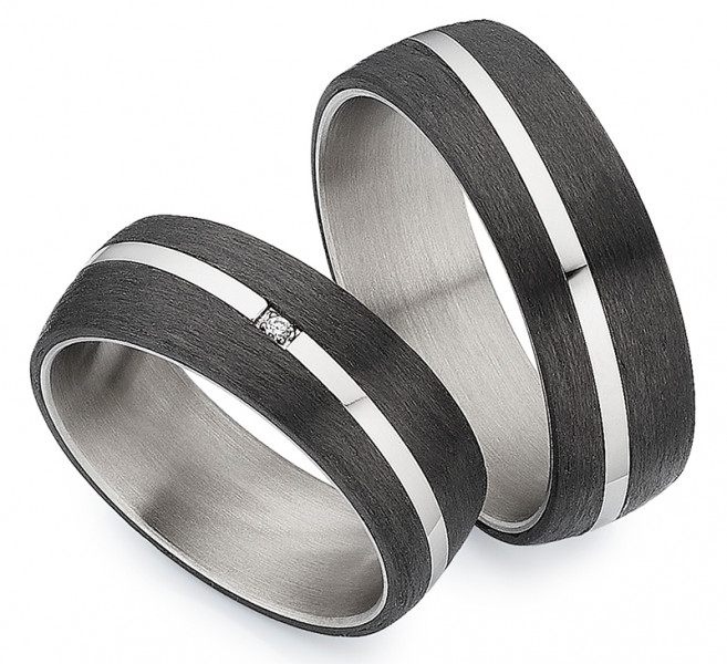 Titan Carbonring AB4642+43 mit W/Si 0,010 CT Diamant
