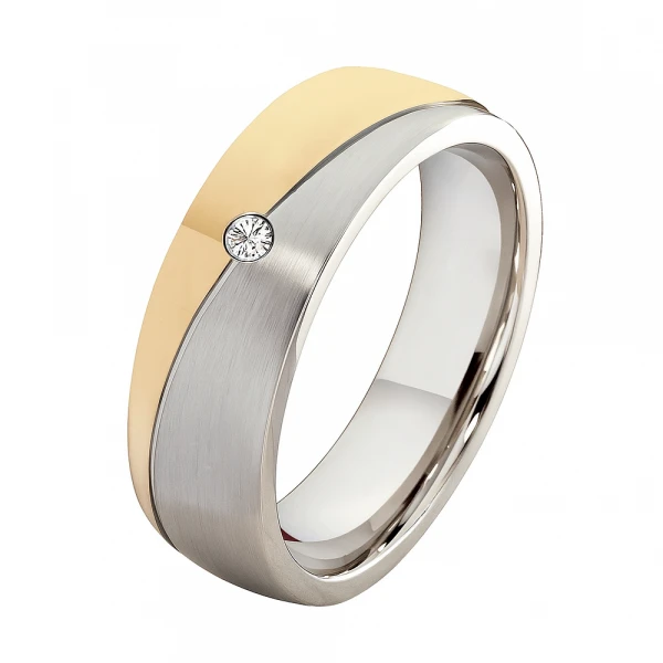 Breiter Edelstahlring EDB14 mit Gravur