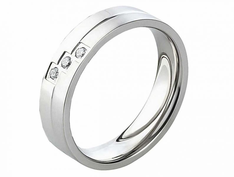 Preview: Edelstahlring schlicht & massiv AB1018