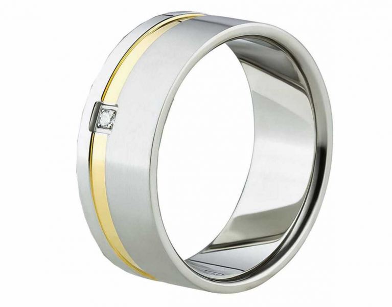 Preview: Edelstahl Damenring Liebe vereint AB1120