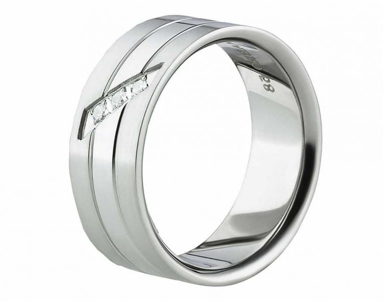 Preview: Damenring schlicht modern matt AB1132