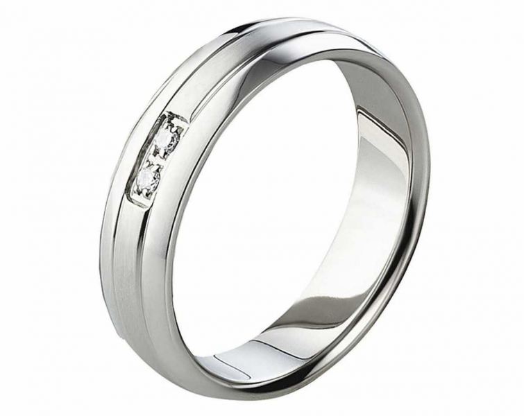 Preview: Damenring Edelstahl mit Rillen AB832