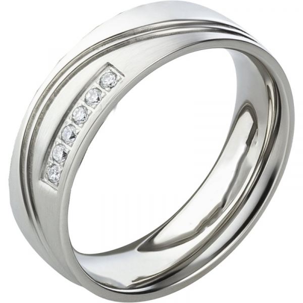 Preview: Klassische Edelstahlring elegant AB1762