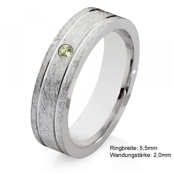 Preview: Ring aus massivem Silber mit Peridot SP98, hochwertiger Schmuck