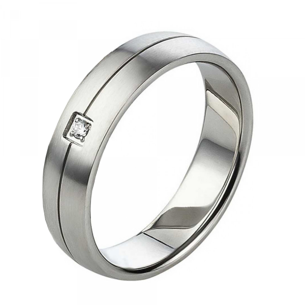 Preview: Romantische Edelstahlring mit Gravur AB1004