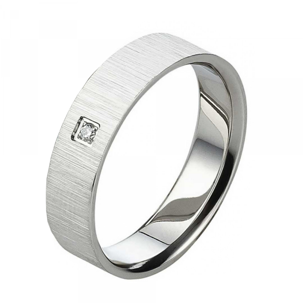 Preview: Edelstahlringe AB1032 mit Diamant