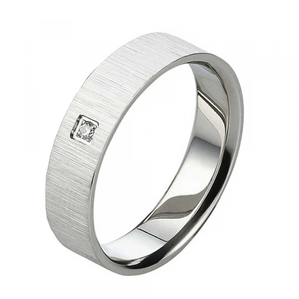 Edelstahlringe AB1032-AB1007 mit Diamant