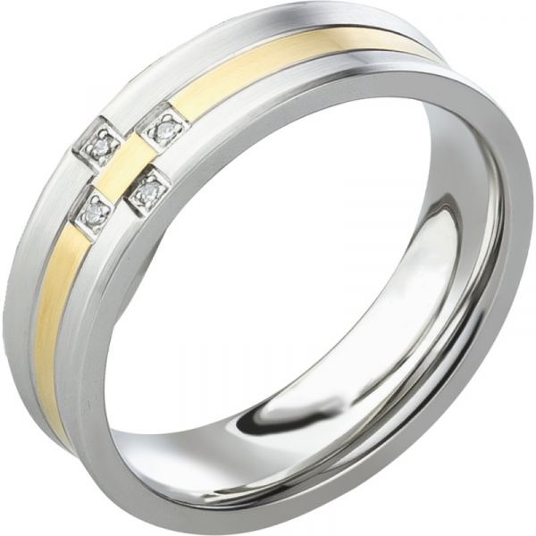 Preview: Edelstahl Damenring für Damen AB1776