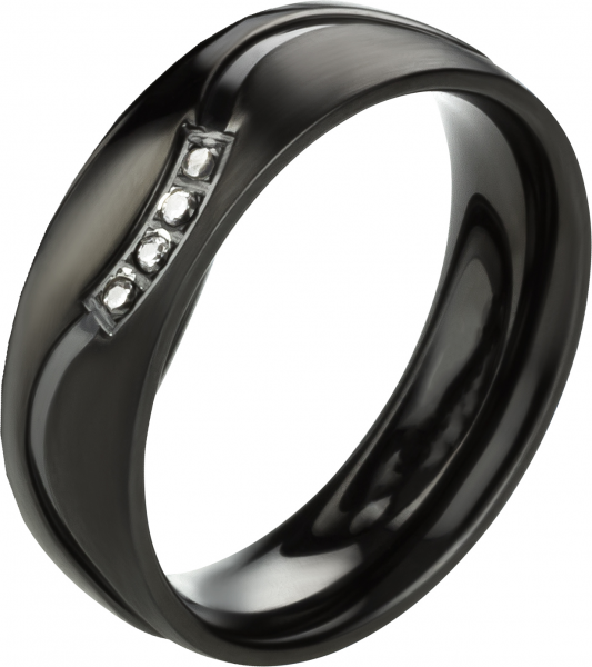 Edelstahlringe schwarz & Gravur PE218