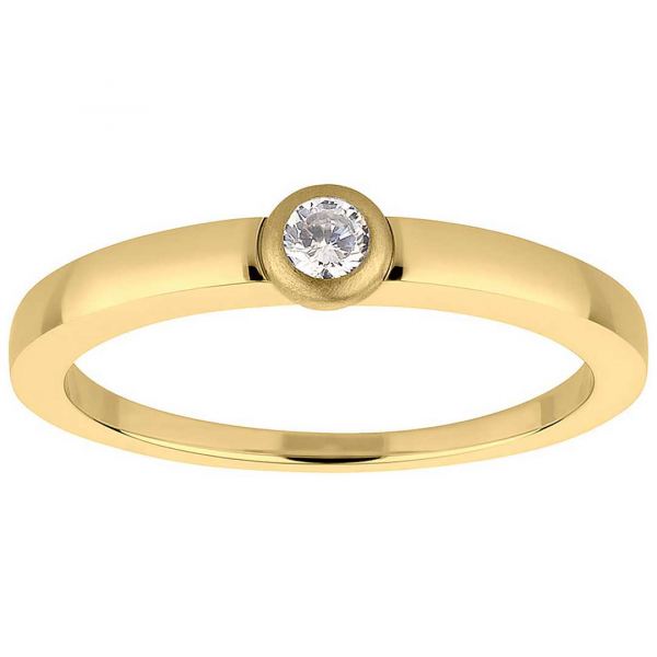 Preview: Verlobungsring Damenring AB3448 mit Goldfarbiger Beschichtung