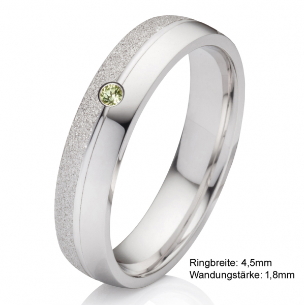 Preview: Damenring aus Silber 925 mit funkelndem Peridot SP42