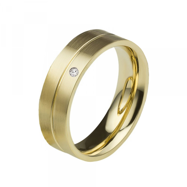 Preview: Edelstahlring MOR23 Beschichtet mit Diamant