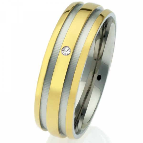 Preview: Damenring MOR4 mit goldfarbiger Beschichtung