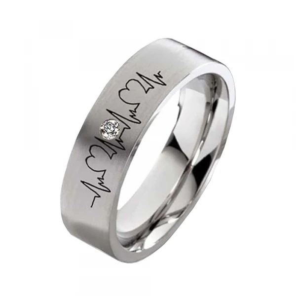 Edelstahlring für Sie & Ihn gravierbar PE049