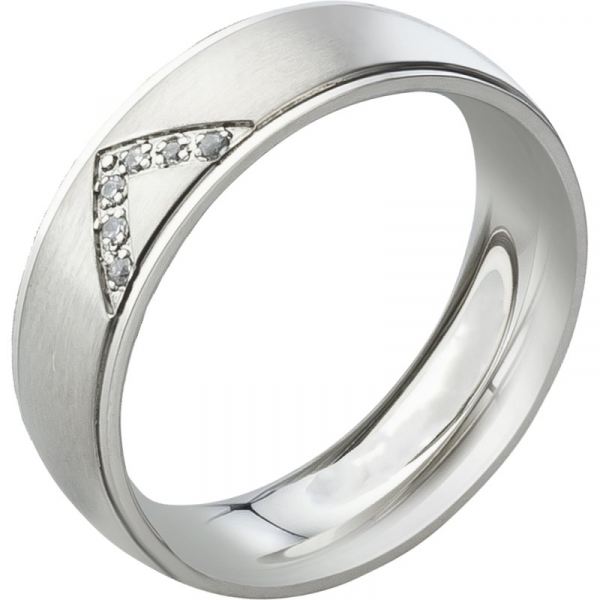 Preview: Liebevoller Edelstahl Damenring AB1764