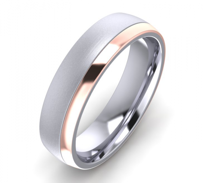 Preview: Ring E151 mit roséfarbiger Beschichtung