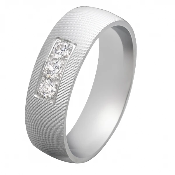 Silberring PS803 mit Zirkoniasteinen – Eleganz pur