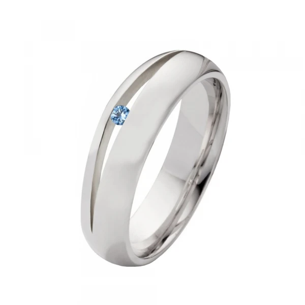 Damenring Silberring PS913 traumhaften blauen Topas