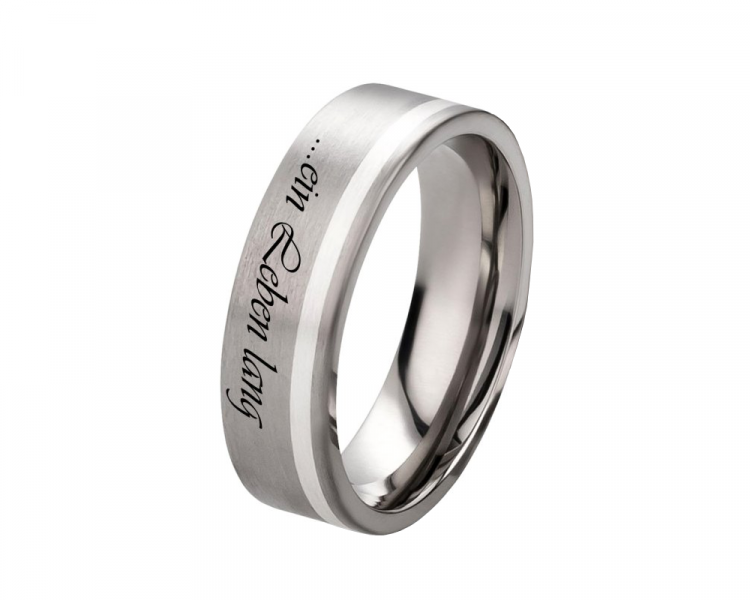 Preview: Herrenring Silber T312 Außengravur