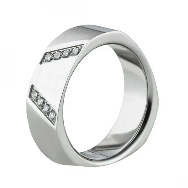 Edelstahl Damenring silberfarben AB1476