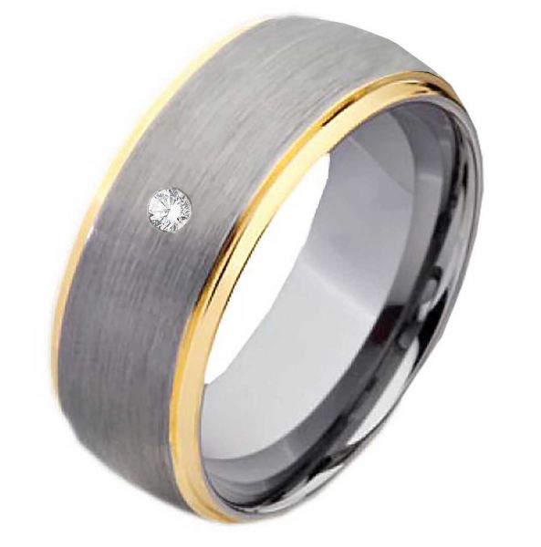 Preview: Damenring Wolframring DW160 mit Zirkonia