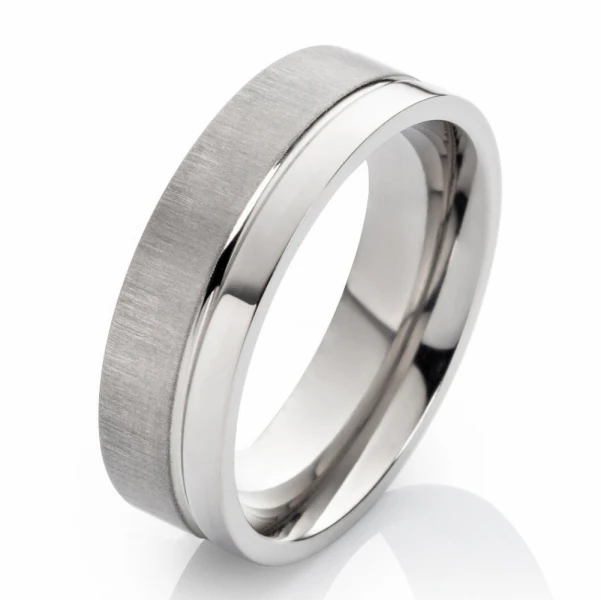 Ringpaar mit geteilter Optik E030 ohne Stein mit Gravur