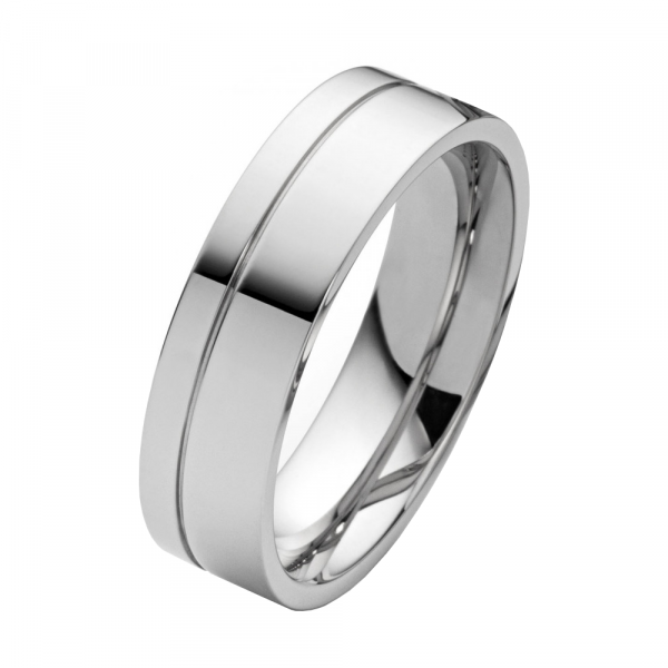 Preview: Edelstahlring E271 ohne Stein mit Gravur