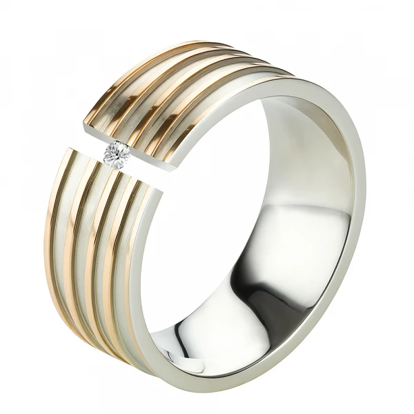 Ringe LUC10 mit Beschichtung und Diamant