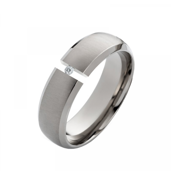 Titanringe 7mm Quergebürstet LUC56