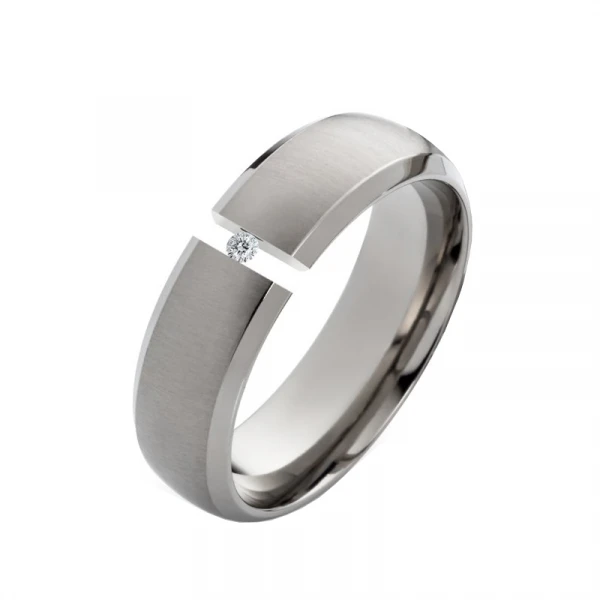Titanring 7mm Quergebürstet LUC56