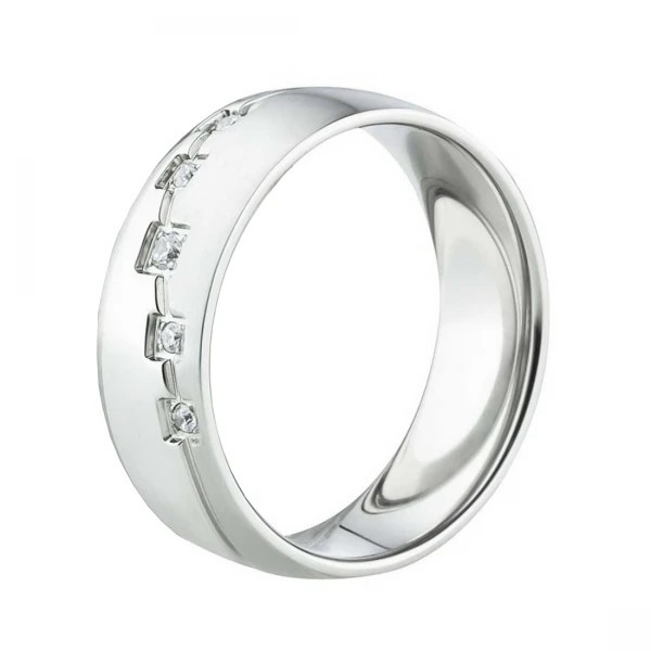 Damenring Edelstahl mit Glanzkante AB1470