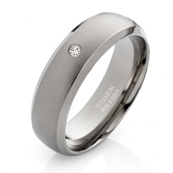 Partnerringe Titan MOR56 mit Quer Gebürsteter Oberfläche
