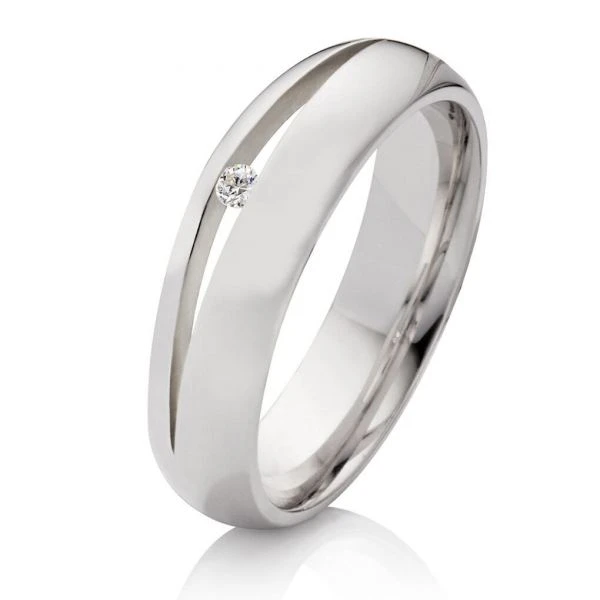 Polierte Damenring Silberring S123