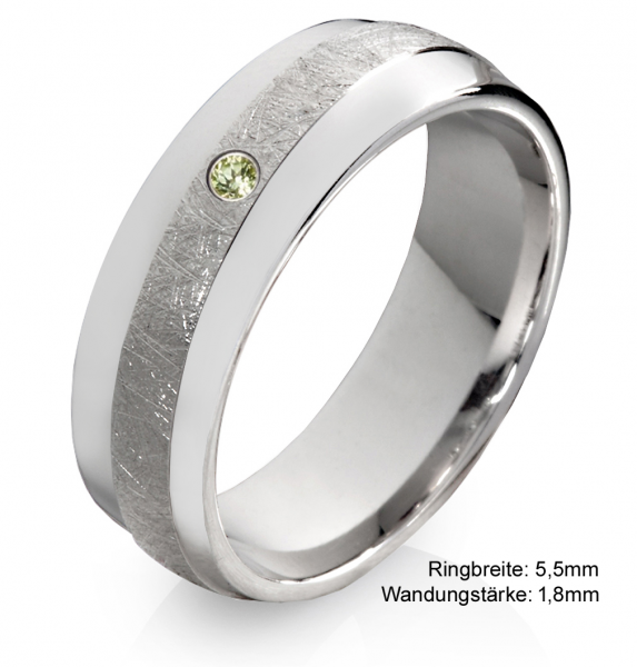 Preview: Silberring mit grünem Peridot SP80, funkelnder Damenschmuck