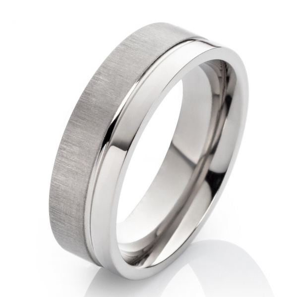 Preview: Klassischer Titanring T026 6mm oder 8mm matt
